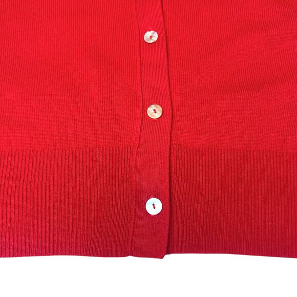 Kilte Giovanna Embroidered Cashmere Cardigan Sweater Red Size Large - Picture 5 of 8